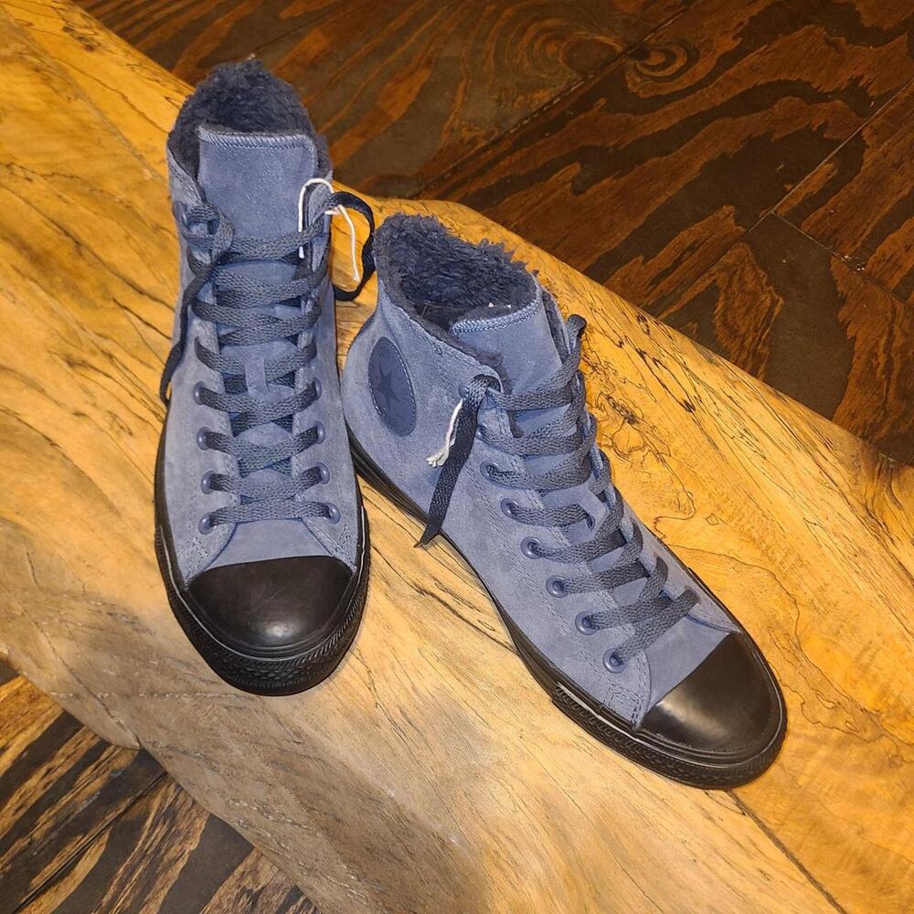 NEW Converse Chuck Taylor Suede Fleece High Tops Blue Men 9 Sample
